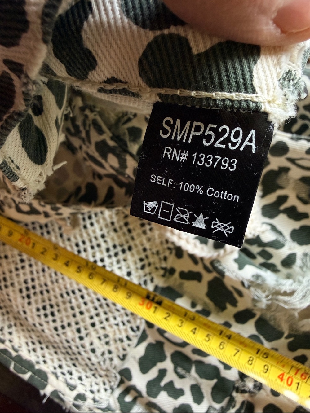 Pol large sage green leopard cheetah Lace boho retro cowgirl pants cinched ankle - Picture 3 of 7